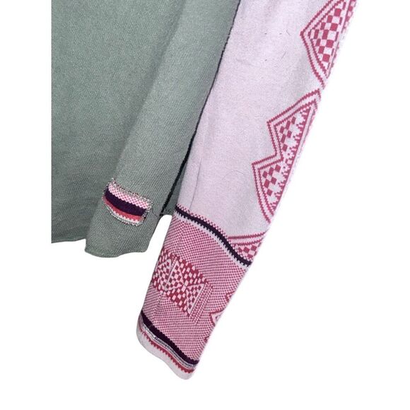 RARE Beautiful women Womens Free People Oversize Pullover Cotton KNIT SWEATER bl - Picture 5 of 8